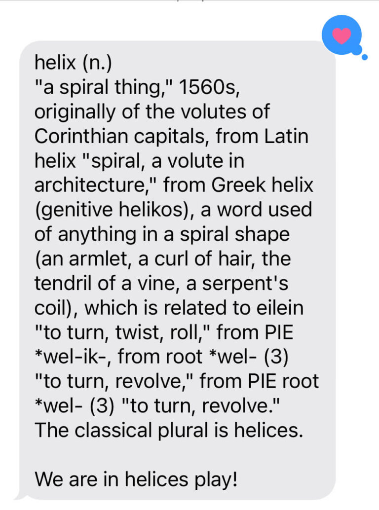 origin of the name Helices - text from Binda