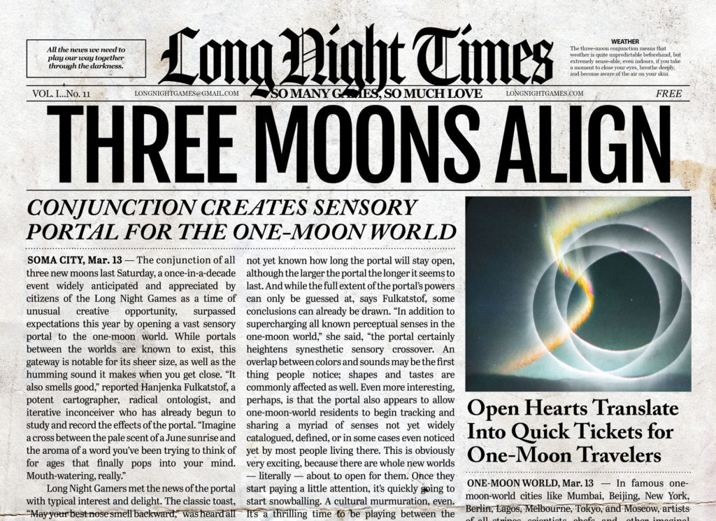 Long Night Times newspaper article