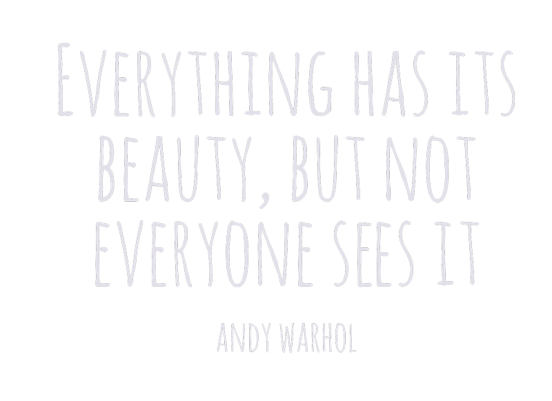 Everything has its beauty, but not everyone sees it. —Andy Warhol